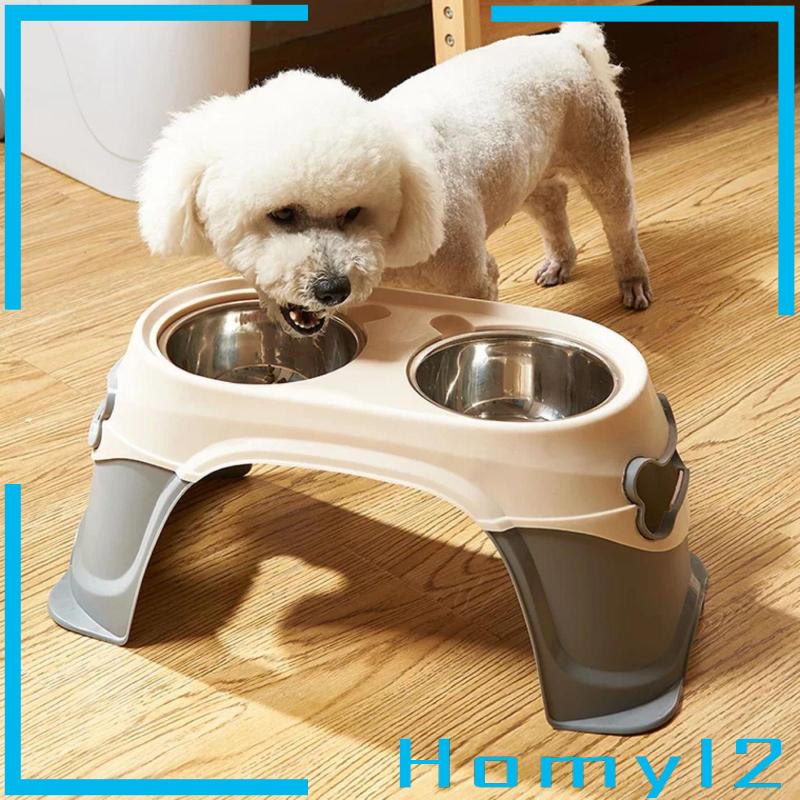 [HOMYL2] Mangkok Raised Pet Bowl Stand Pet Feeder Tempat Makan Piring Anjing Non Slip