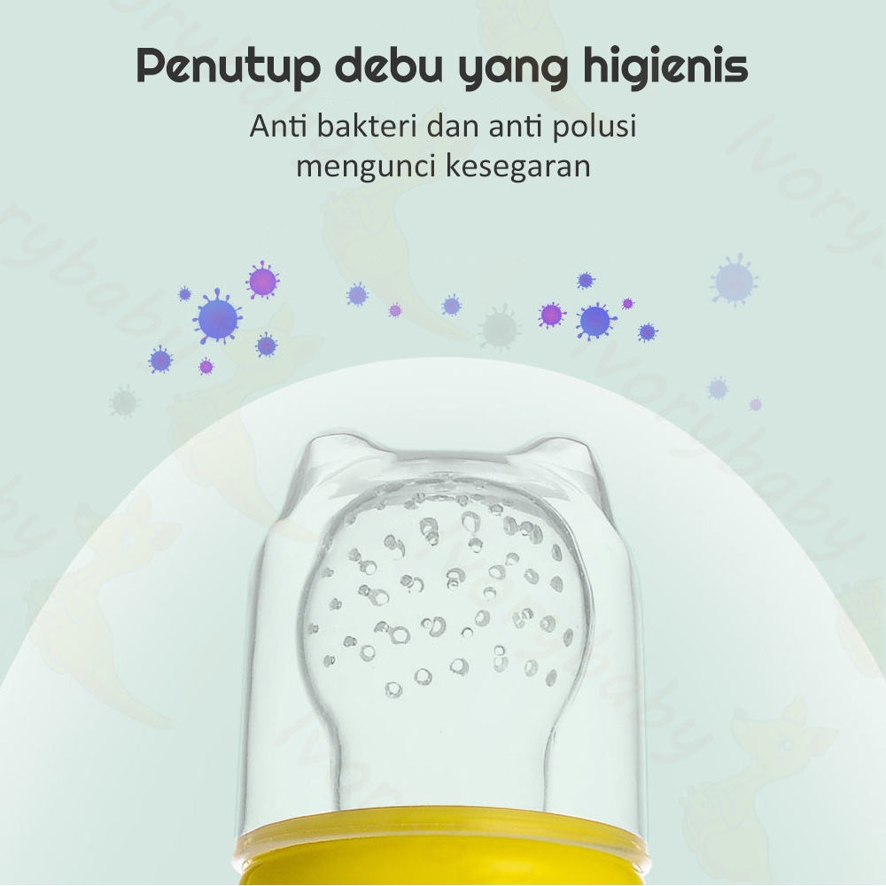 Ivorybaby Empeng dot buah anak bayi silicon Baby fruit feeder lucu Rattle teether kompeng pacifier gigitan bayi