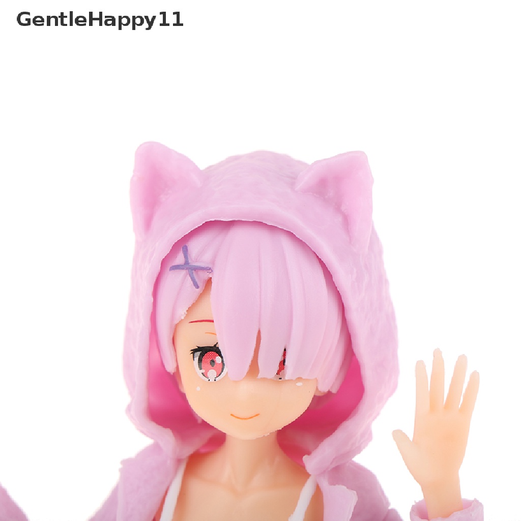 Gentlehappy Manga Re: Zero Action Figure Mainan Kneeling Telinga Kucing Boneka Dekorasi Kamar Figurines id