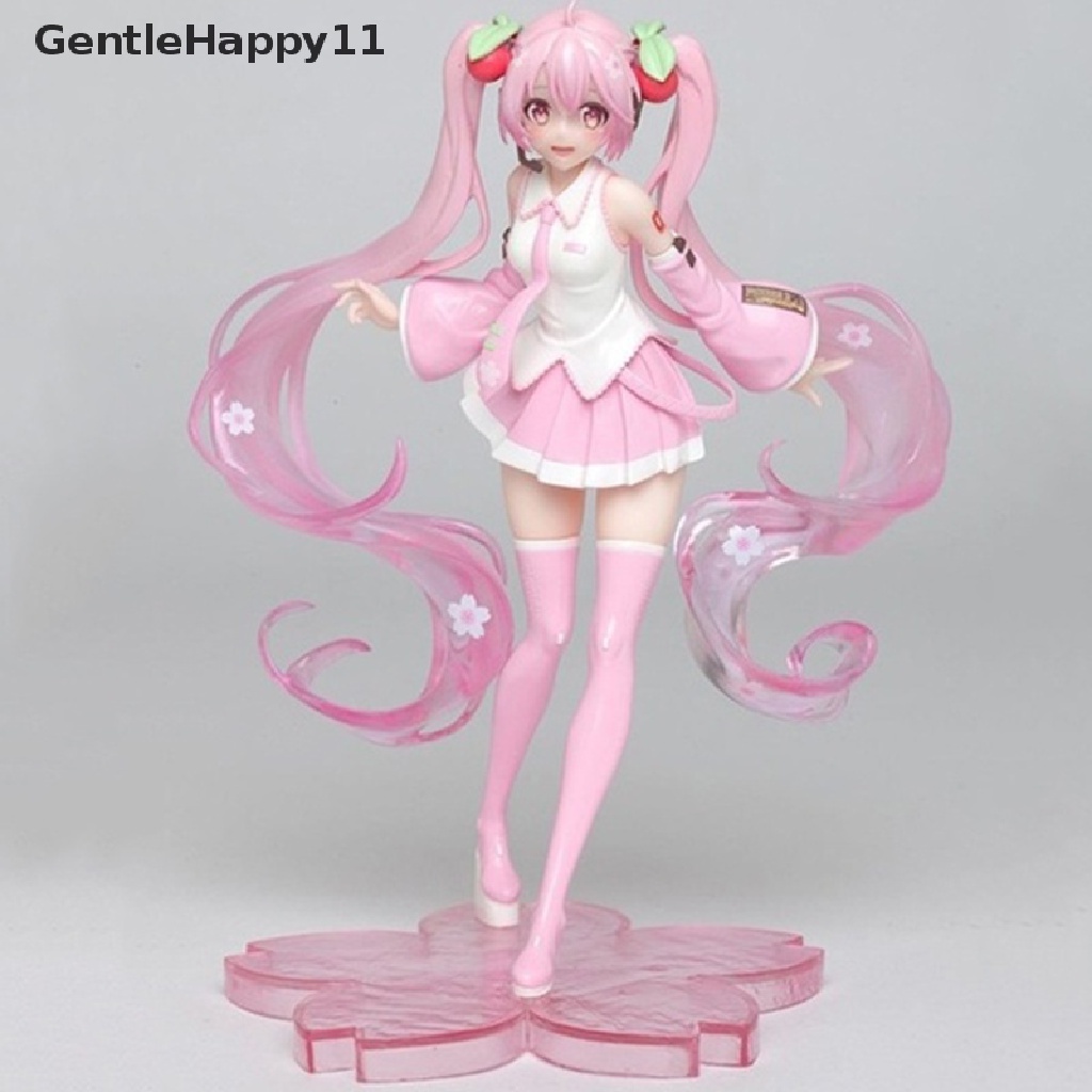 Gentlehappy High Quality Anime Miku Pink Sakura Miku PVC Patung Figure Model Mainan id