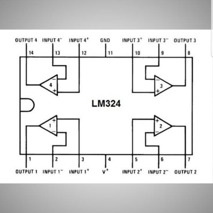 IC LM 324 Fairchild DIP 14 Pin Quad Op Amp
