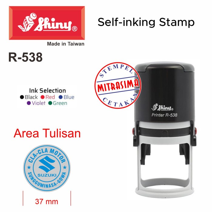 

Stempel Shiny R-538 ( Shiny bentuk bulat R538 Tipe R 538 )