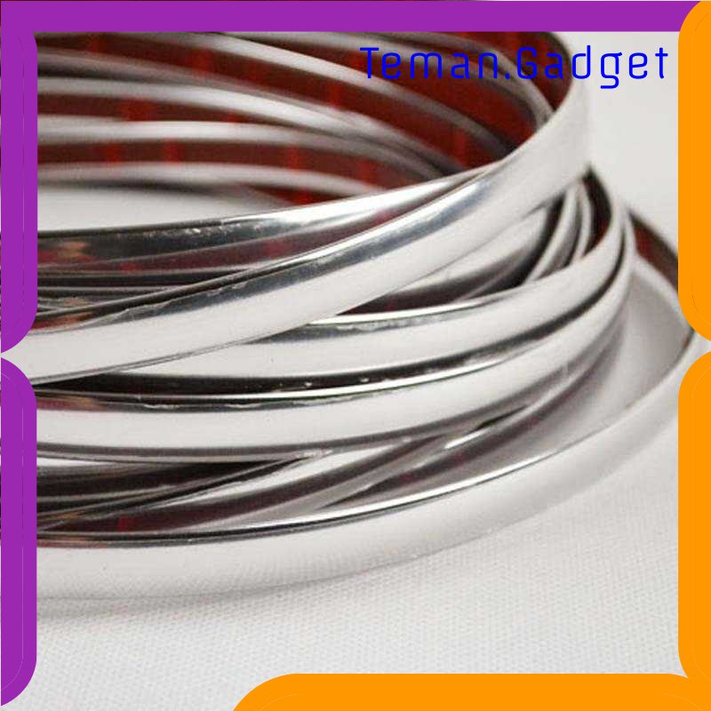 TD - OTO QEEPY Lis Dekorasi Interior Eksterior Mobil Moulding Chrome Trim Strip - C3578