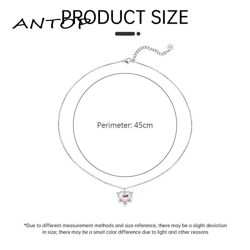 [antop] Wanita Musim Panas Cahaya Mewah Desain Canggih Rasa Cinta Ajaib Kalung Tulang Selangka Rantai Kalung
