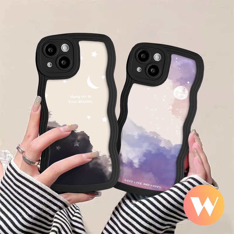 Casing Couple Redmi Note9 10s 8 10 Pro Max 11 9s 11s Redmi 12C A1 9C NFC 10A 10C A1+9T 10 9 9A POCO X3 NFC Pro M3 Mi 11T Pro Fantasy Starry Sky Star MoonSoft Tpu Belakang Sarung