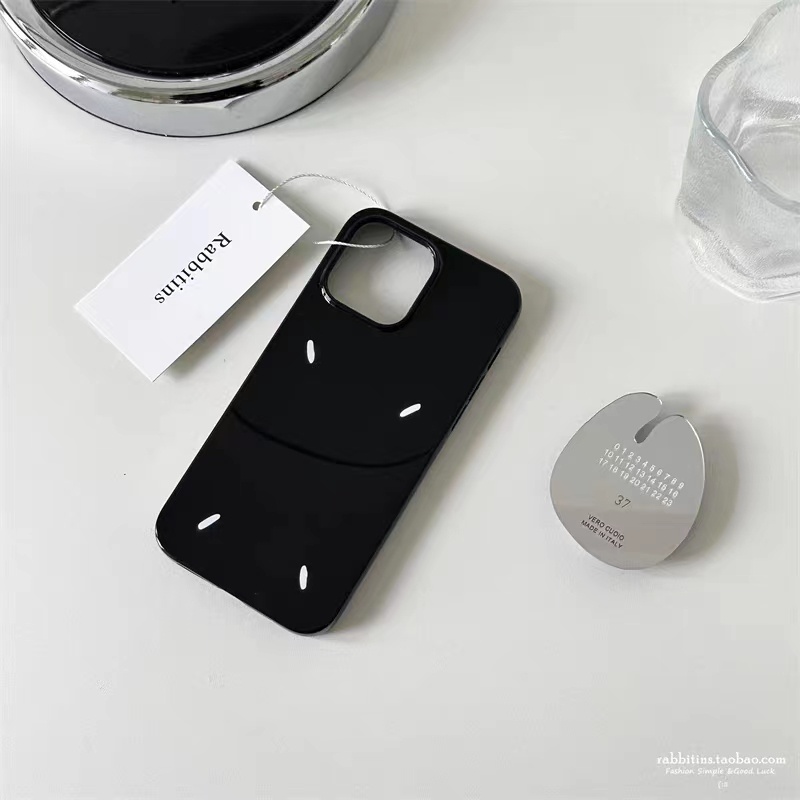 Cocok Untuk Iphone14 Pro Max Casing Ponsel iPhone Hitam Glossy TPU Soft Phone Case Kamera Perlindungan Tahan Guncangan Gaya Sederhana Kompatibel Dengan iPhone 13 13pro 13prm iPhone 11 7Plus 8Plus Xr XS 12 Pro Max Casing Ponsel