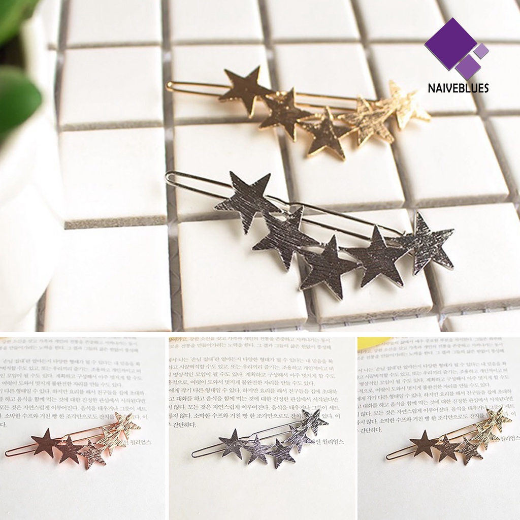 &lt; Naiveblues &gt; Jepit Rambut Gaya Simple Pegangan Bagus Bahan Alloy Barrettes Hair Clips Untuk Pesta