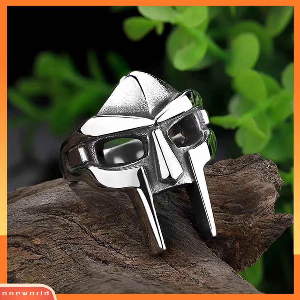 [EONE] Pria Cincin Retro Gaya Punk Hip Hop Berlebihan Ujung Terbuka Mesir Firaoh Penutup Wajah Laki-Laki Cincin Perhiasan Aksesoris Hadiah Untuk Pakaian Sehari-Hari