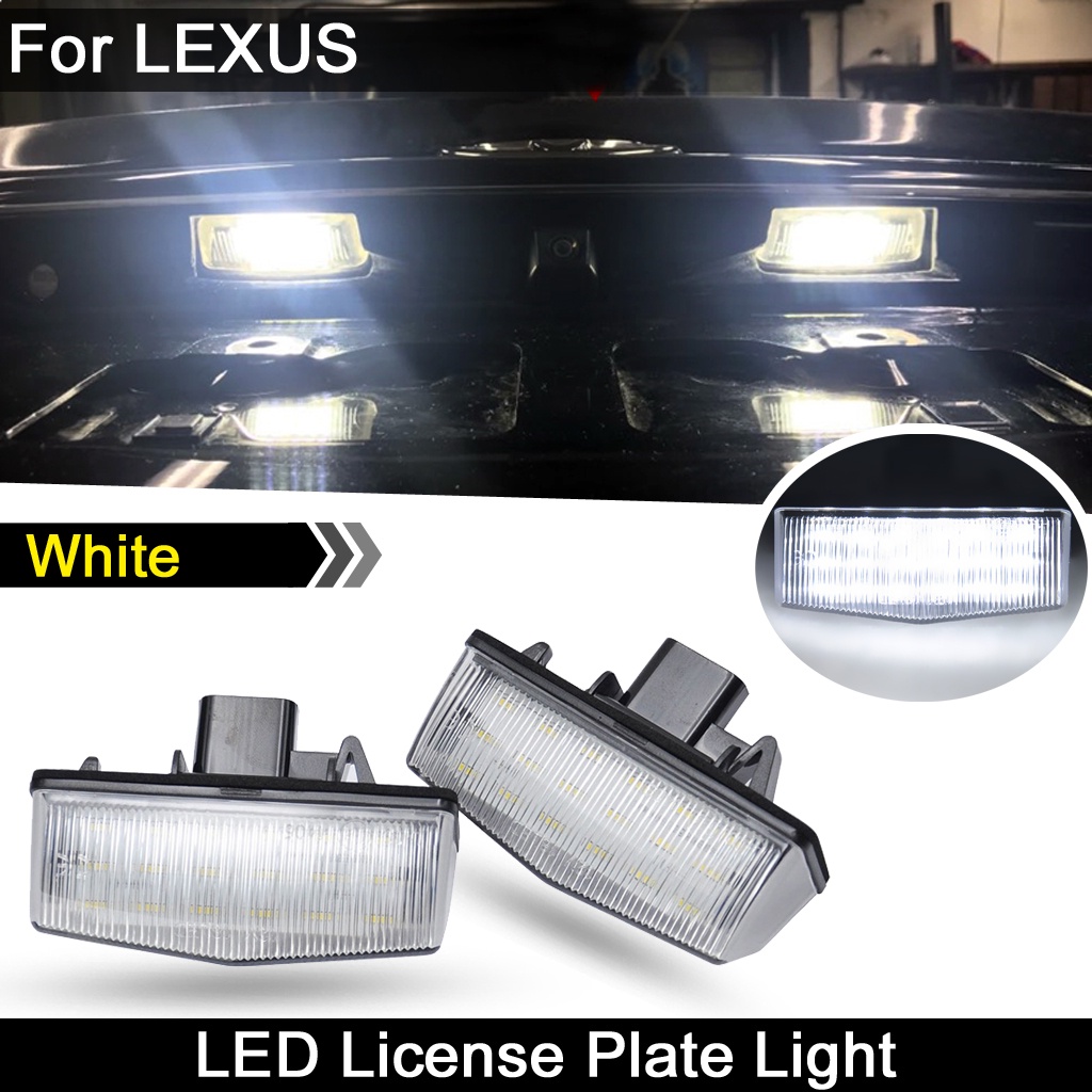 2pcs Lampu Plat Nomor Plat LED Putih Lampu Untuk LEXUS CT200h NX200t NX300 NX300h RX350 RX350L RX450h