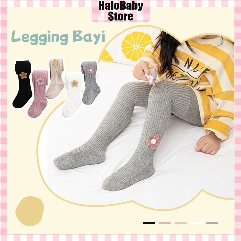 Halo Baby Legging Bayi/Legging Tutup Kaki Anak/Legging bayi motif bunga/celana panjang bayi