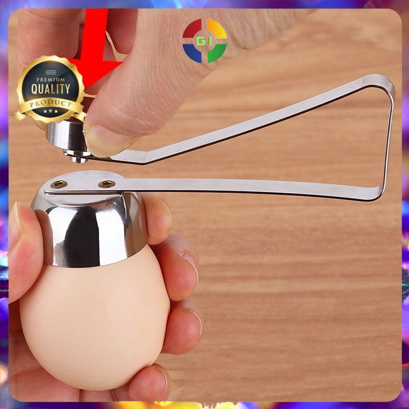 Alat Pembuka Cangkang Telur Palu Telur Egg Scissors Hammer Topper Shell Opener  Silver