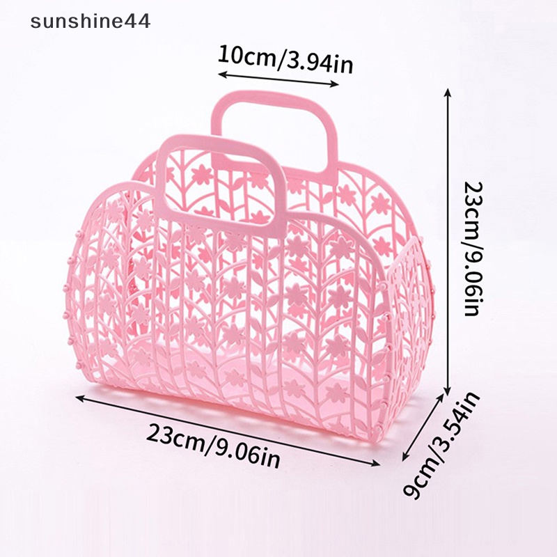 Sunshine Detachable Shower Basket Keranjang Plastik Kamar Mandi Keranjang Penyimpanan Cuci Berongga ID