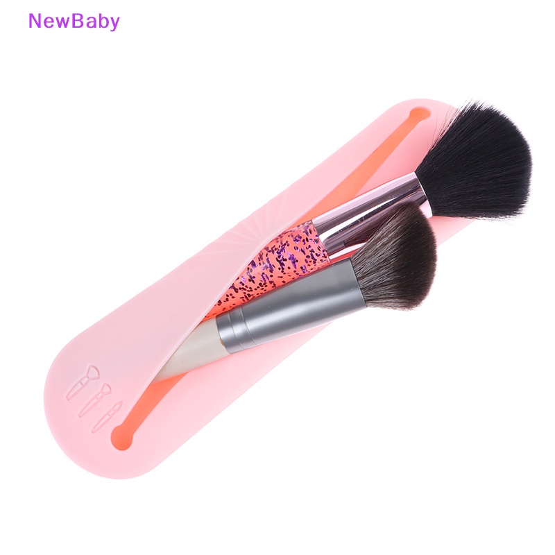 Newbaby Tas Makeup Portable Makeup Brush Pouch Organizer Kosmetik Silikon Untuk Travel ID