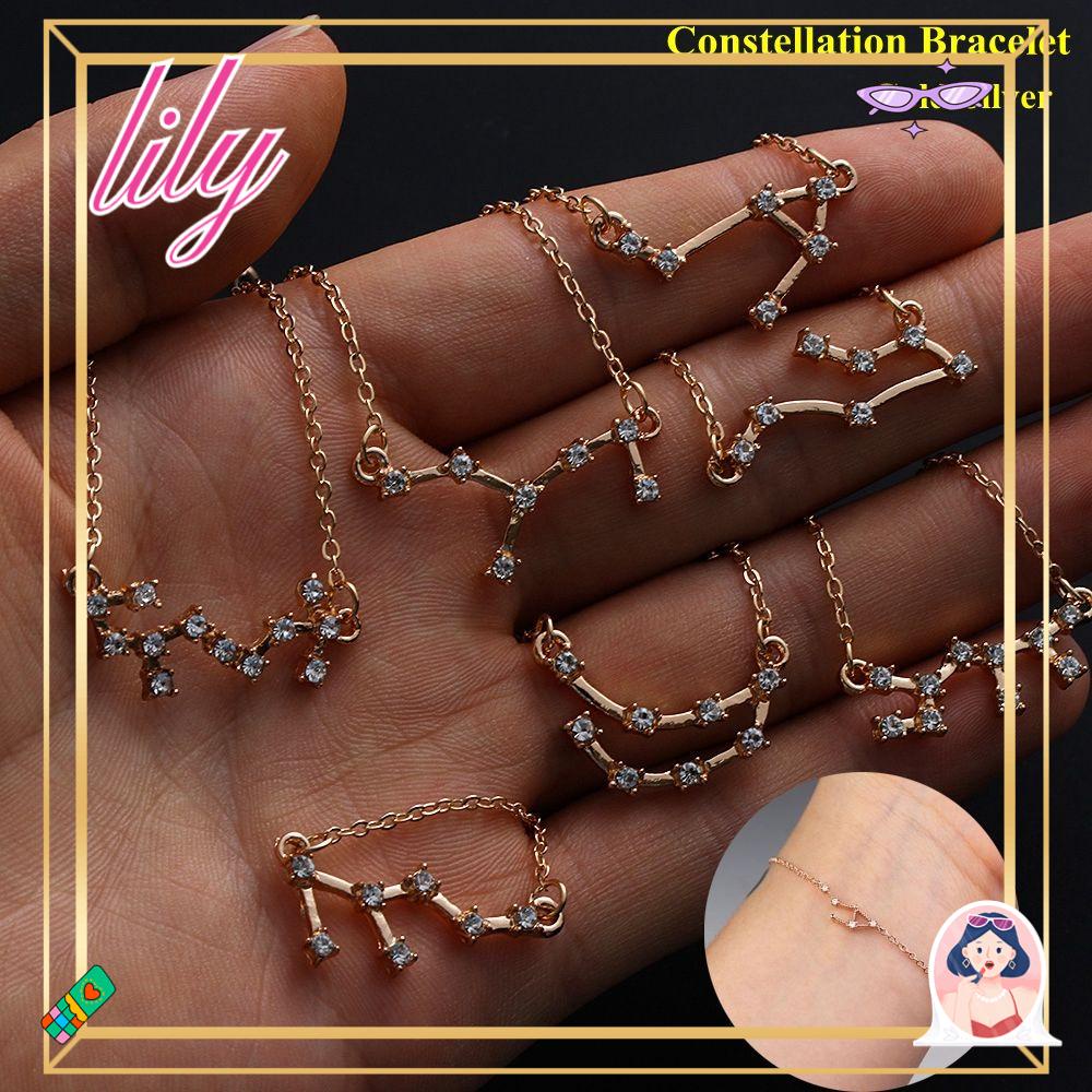 Lily Constellation Gelang Perhiasan Baru Cubic Zirconia Diamonds Guardian Star Braceletss