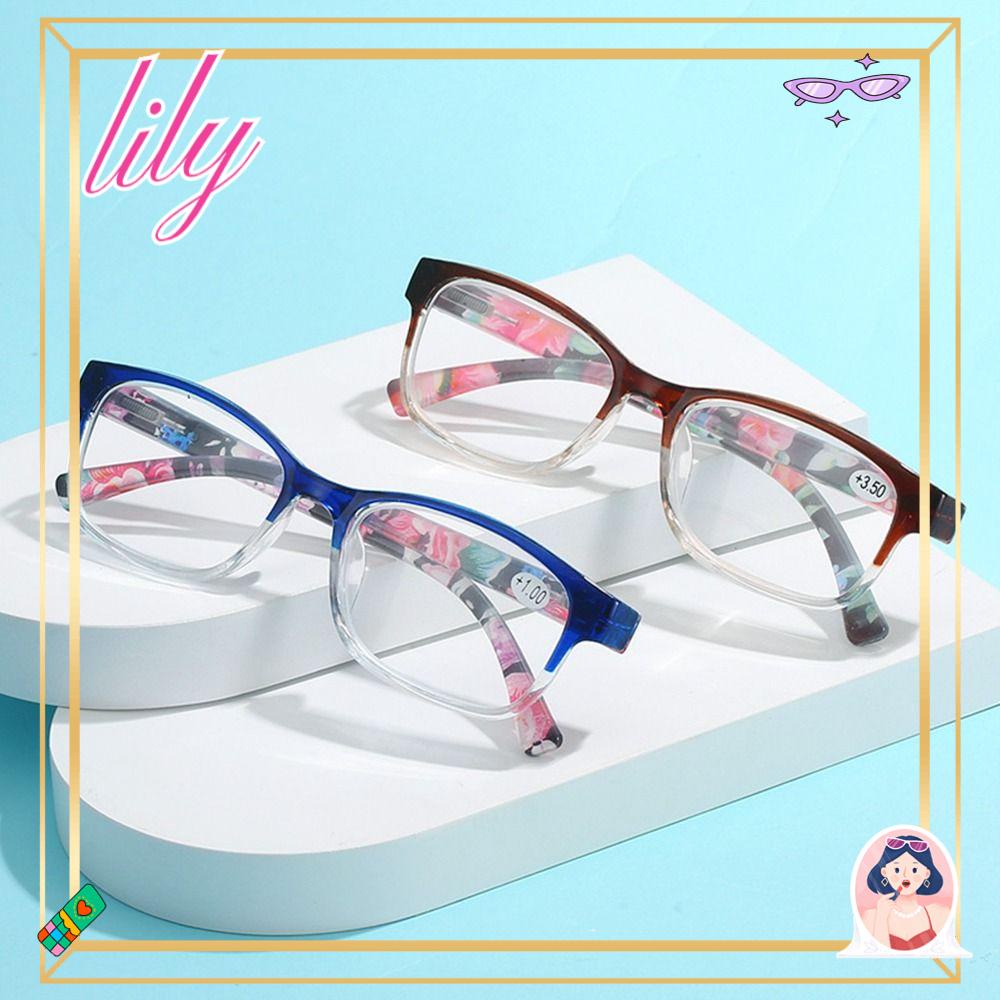 Lily Kacamata Baca Pria Wanita Portable Elegan Vintage Ultra Ringan Frame