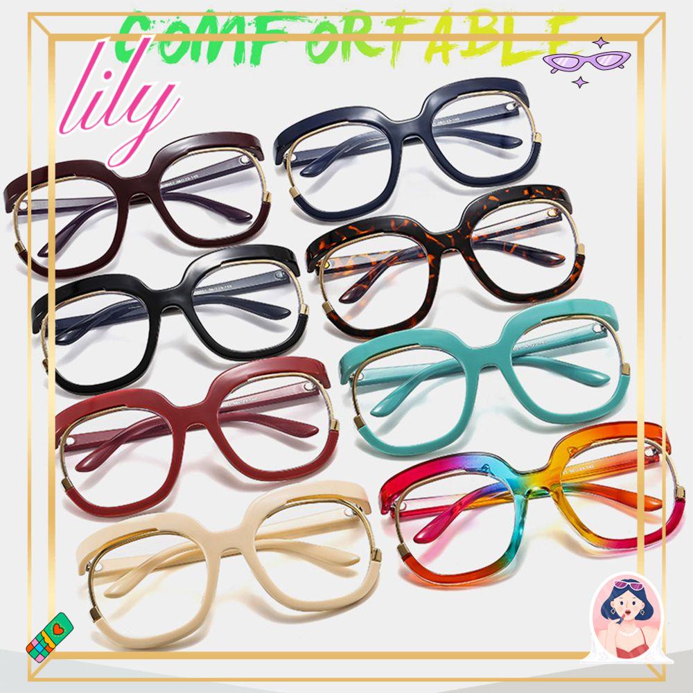 Lily Kacamata Oversized Pria Wanita Portable Rainbow Tahan Lama Ultra Ringan Frame