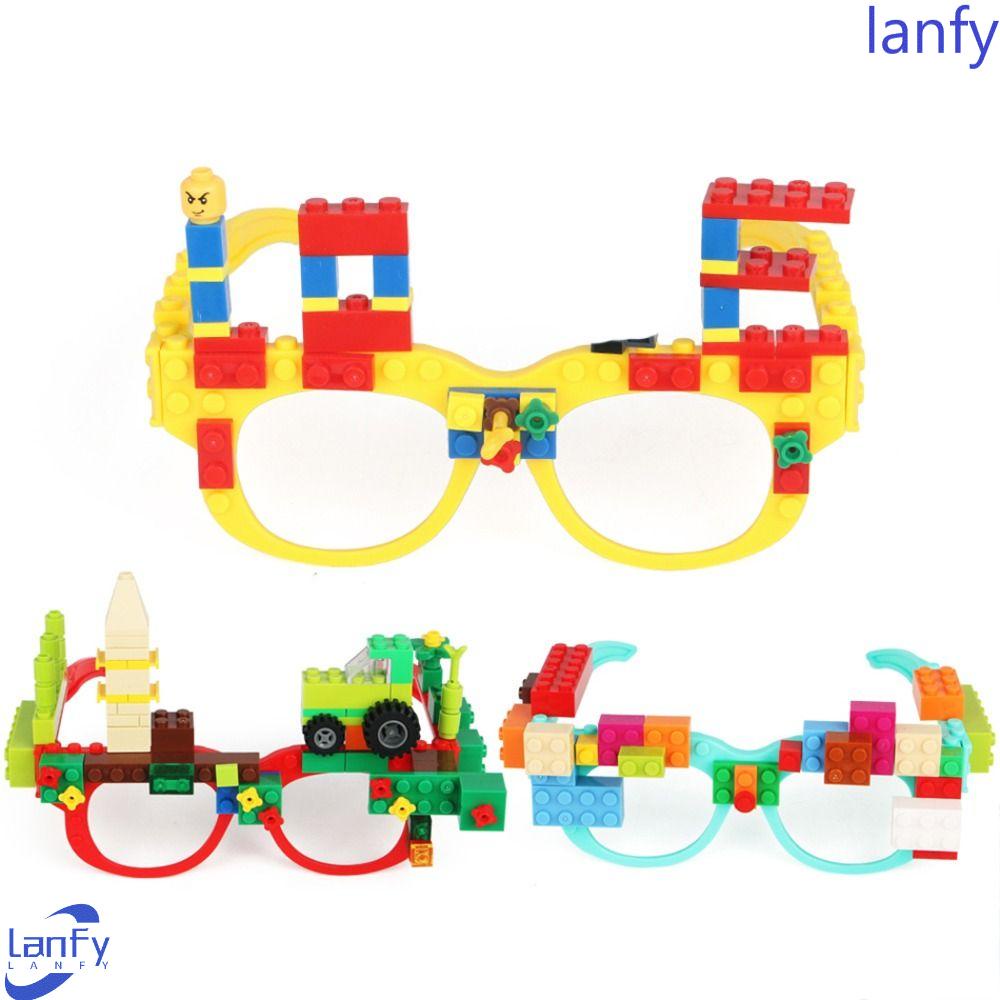 Lanfy Diy Blok Bangunan Diy Mainan Untuk Anak Hadiah Blok Puzzle Perakitan Mainan Kacamata Dekorasi Mainan Pengembangan Kecerdasan