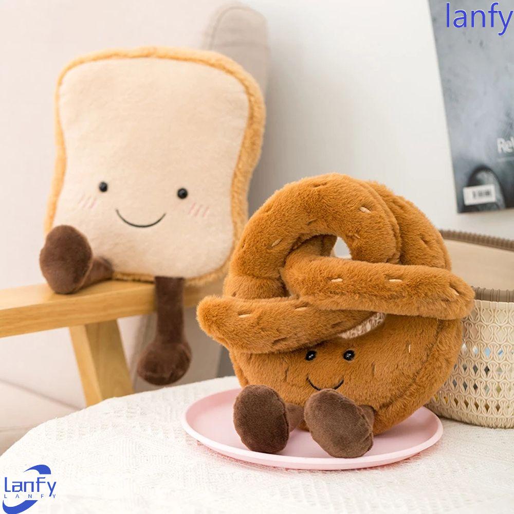 Lanfy Roti Mainan Mewah Mainan Anak Dewasa Hadiah Pretzel Untuk Anak Perempuan Crossant Toast Bread Doll