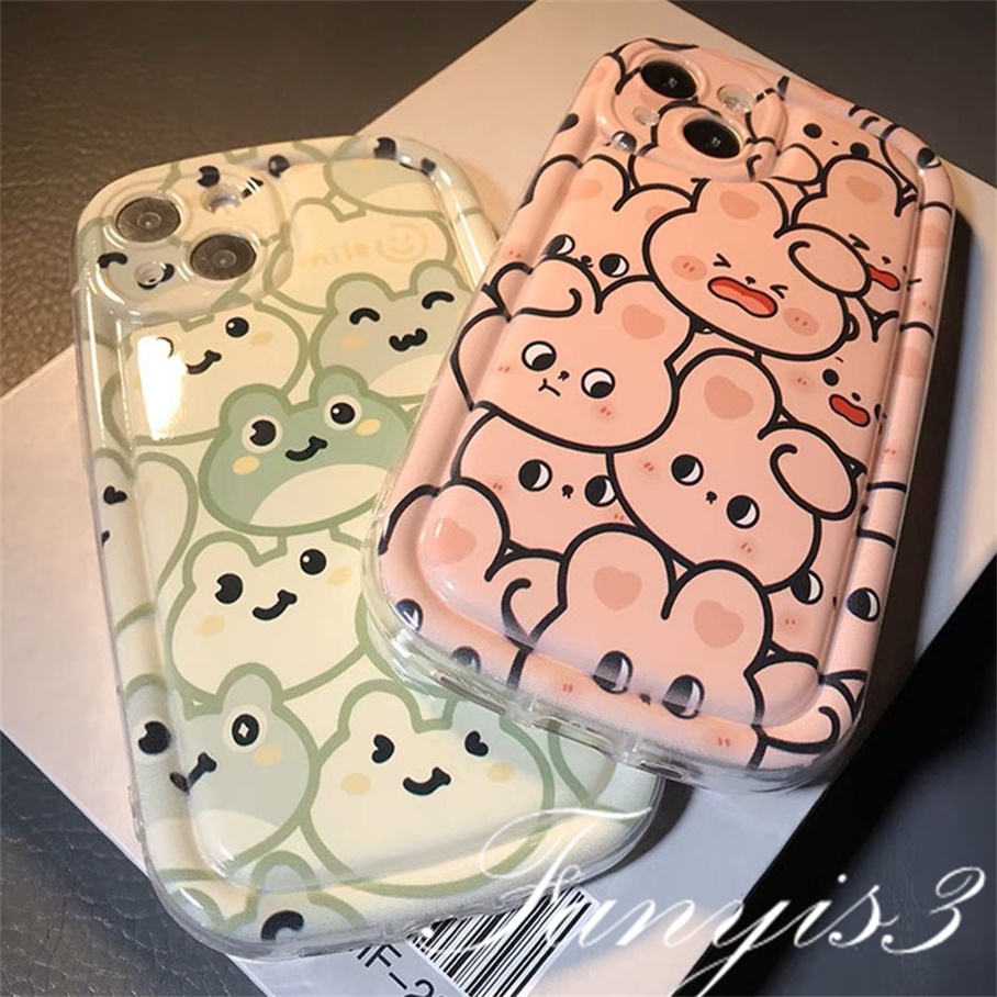 Redmi A1 Plus 10C 10A 10 9 9A 9C 9T Note 11 Pro+ 11s 11 10s 10 9s 9 Pro Poco X3Pro X3NFC Mi 11 Lite Casing Ponsel Sabun Kodok Kelinci Lucu TPU Bening Soft Cover