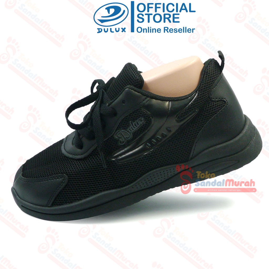 Toko Sendal Murah - Sepatu Sekolah Full Hitam Uk 32 - 39 / Sepatu Kets Tali Laki - Laki Perempuan / Sepatu Kets Fashion Casual / Sepatu Model Terbaru [Toko Sendal Murah BX 8051 Hitam]