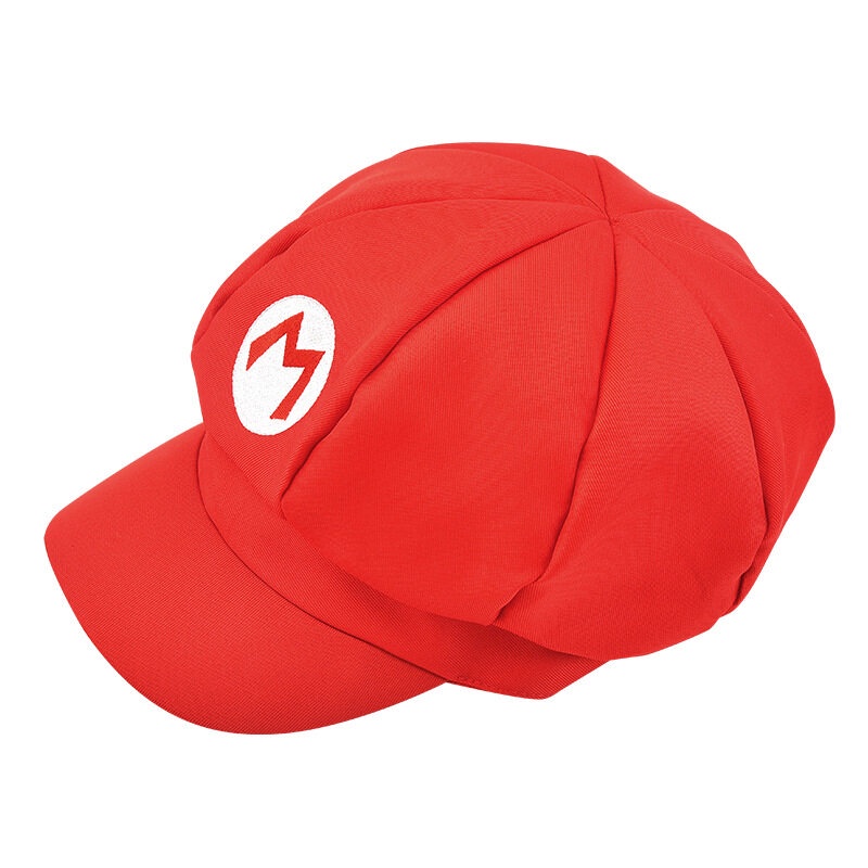 Topi Oktagonal Dewasa Super Mario Kartun Animasi Game Peripheral Anak Topi Matahari Cosplay Topi Orang Tua-Anak Topi Matahari Baret