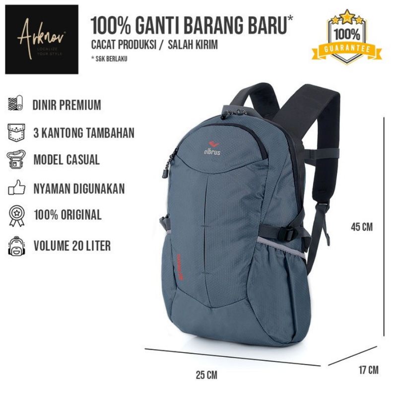 Tas Ransel Outdoor Pria 20 Liter Original Tas Ransel Hiking Adventure Pria BackPack