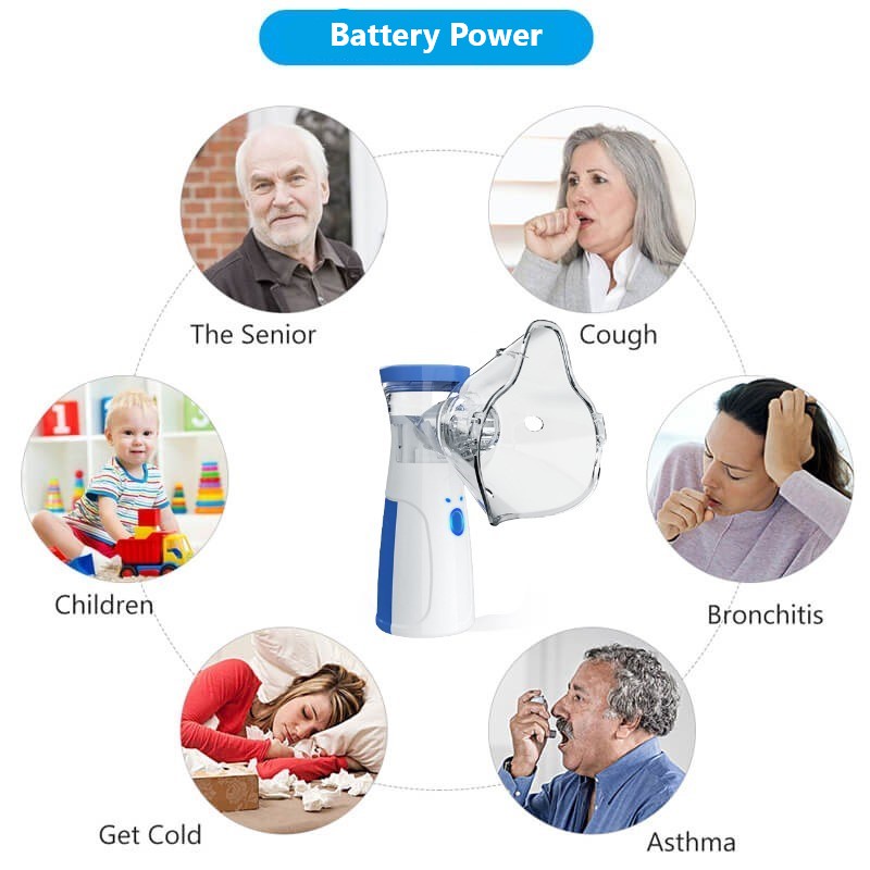 Alat Terapi Pernapasan Handheld Inhaler Nebulizer Machine Battery - JSL-W302