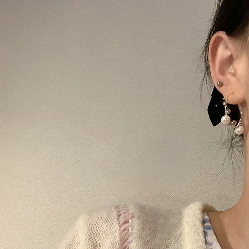 Anting Logam Mutiara Barok Retro Pop Mewah Ringan