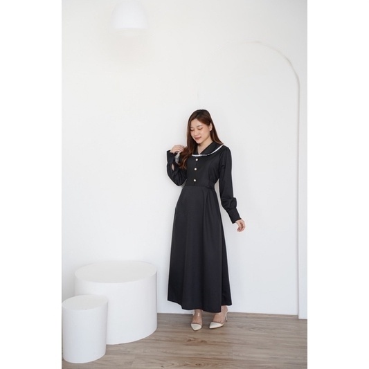 BEFAST - ZRX OOTD WANITA DRESS ARISYA / DRESS SEULBI / LongDress Wanita Keluaran Terbaru / Fashion Ala Wanita Korean Style / Dress Maxy Lengan Panjang / Outfit Wanita Kondangan / Pakaian Casual Wanita Remaja ABG / Dress Polos Formal