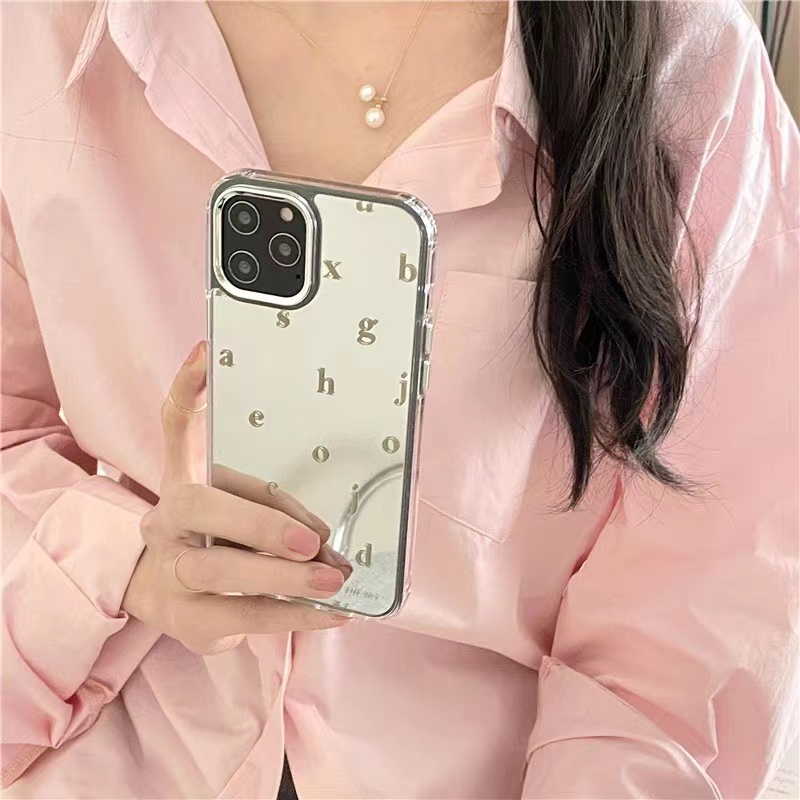 Cocok Untuk Iphone14 Pro Max iPhone Phone Case Cermin Casing Ponsel Kuat Kamera Perlindungan Tahan Guncangan Kompatibel Dengan Iphone13 13pro 13prm iPhone 11 7Plus 8Plus Xr XS 12 Pro Max Phone Case