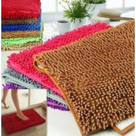 [ OBJ ]Keset Kaki Cendol 40X60CM Doff Microfiber Kain Anti Slip Alas Kaki Lantai Bulu Kamar