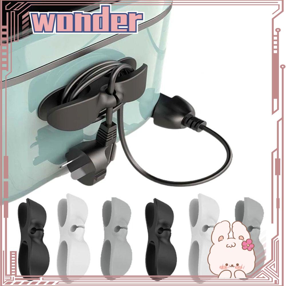 Wonder Cord Winder Organizer Charger Plug Wire Holder Hiasan Dinding Dapur Peralatan Dapur Thread Trimmer Cable Management Clips Wire Fixer