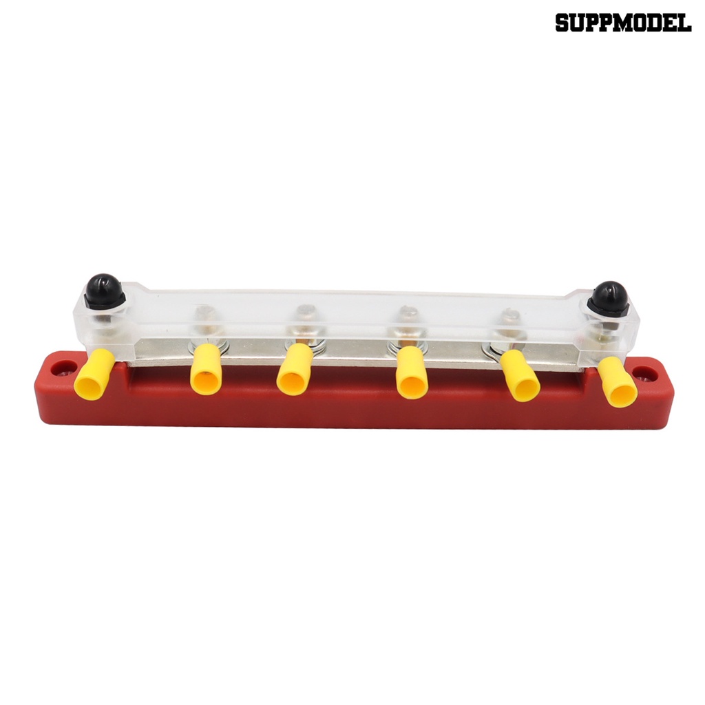 [SM Otomatis] 1set Bus Bar Blok Flame Retardant Base 4-Way 150A Heavy Duty Plug And Play Baris Tunggal Busbar Terminal Block Mobil Pasokan