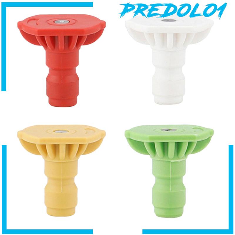 [Predolo1] 4x Pressure Washer Nozzle Tips Set Mudah Dipasang Untuk Membersihkan Mencuci Suku Cadang Mobil