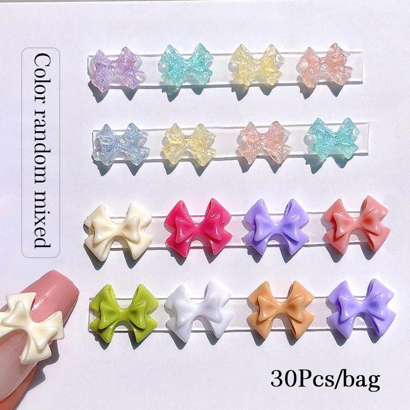 30pcs Aksesoris Nail Art Resin Kupu-Kupu Aurora Pintar Warna Hologram Fashion 3D Kuku DIY Dekorasi