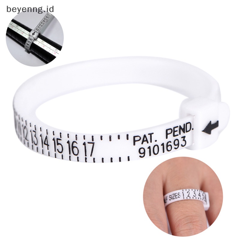 Beyen UK US Ring Sizer Measure Finger Gauge Untuk Cincin Kawin Band Cincin Tunangan New ID