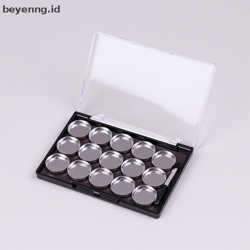 Beyen 1Pc Palet Kosmetik Magnetik Kotak Makeup DIY Dengan 15kisi Plat Besi Dan Brush ID