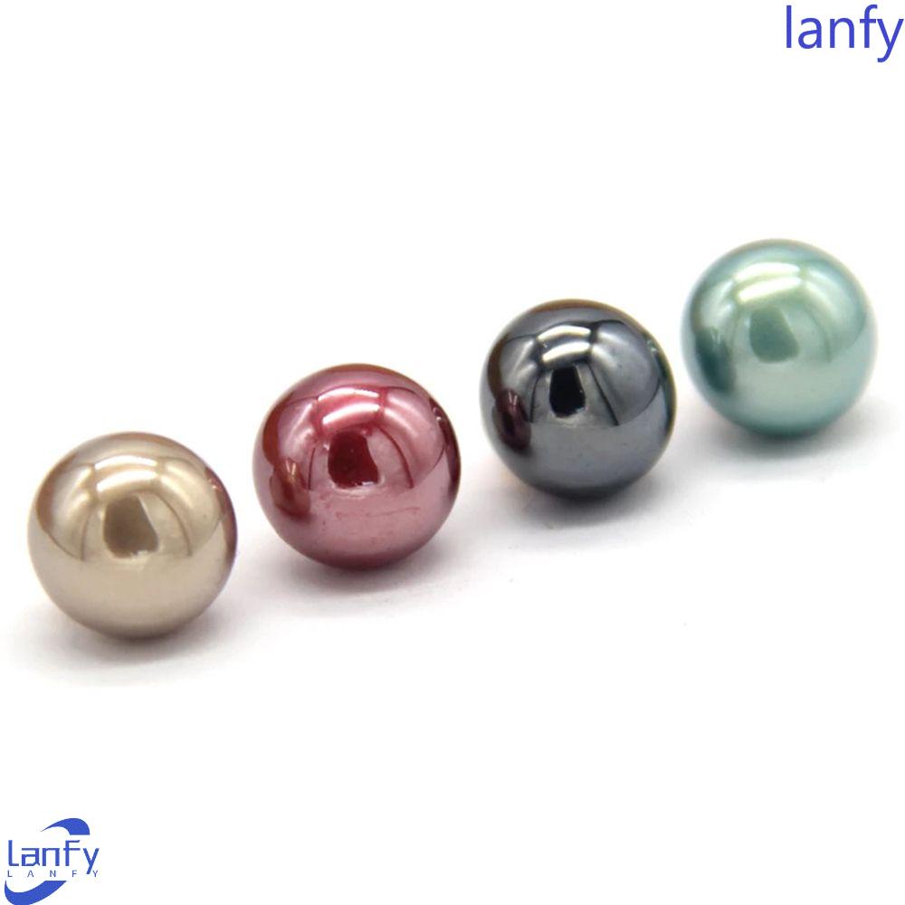 Lanfy Kancing Bulat Terang DIY Dekorasi Mengkilap Perhiasan Jahit Accessorie Bahan Jahitan