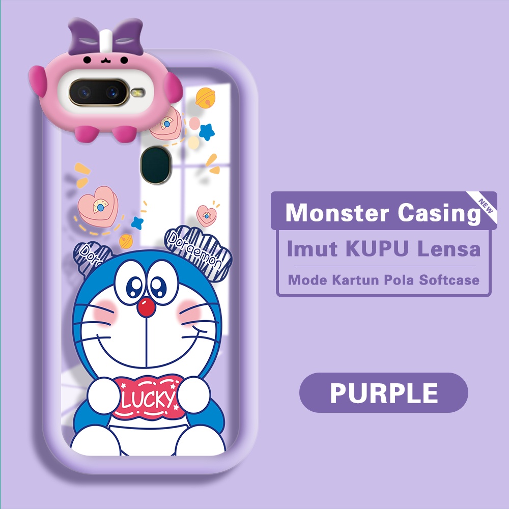 Case OPPO A12 A7 A5S A12S Untuk Casing Cartoon Anime Doraemon Softcase Monster Soft Phone Cover hp M