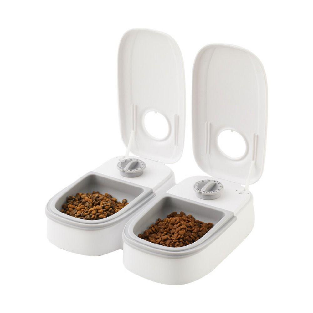 REBUY Rebuy Pet Feeder Kreatif Kapasitas Besar Rumah Tangga Elektrik Plastik Otomatis Dispenser Makanan Kucing