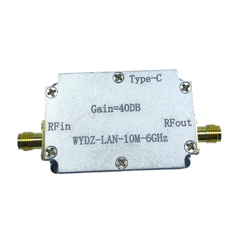 Vivi High Flatness Amplifier LNA 10M-6GHz 40DB RF Signal Drive Low Noise Amplifier Ujung Depan Untuk Software Radio Radio FM Radio