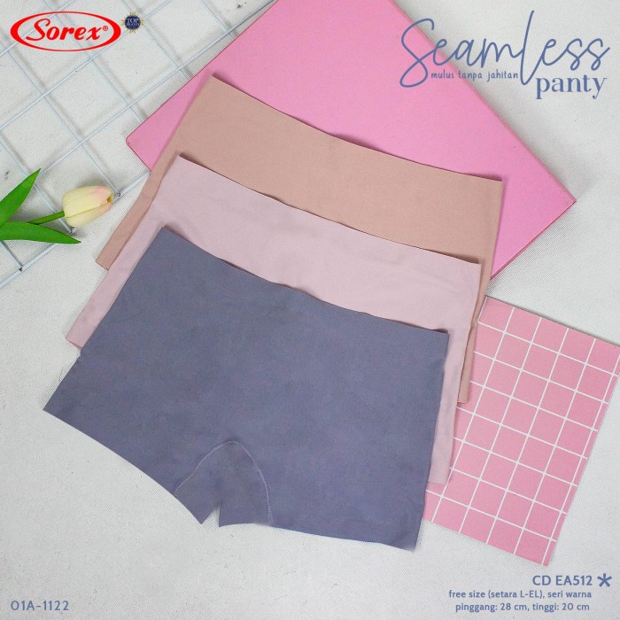 Celana Dalam Wanita Boxer Tanpa Jahitan Seamless Sorex EA512