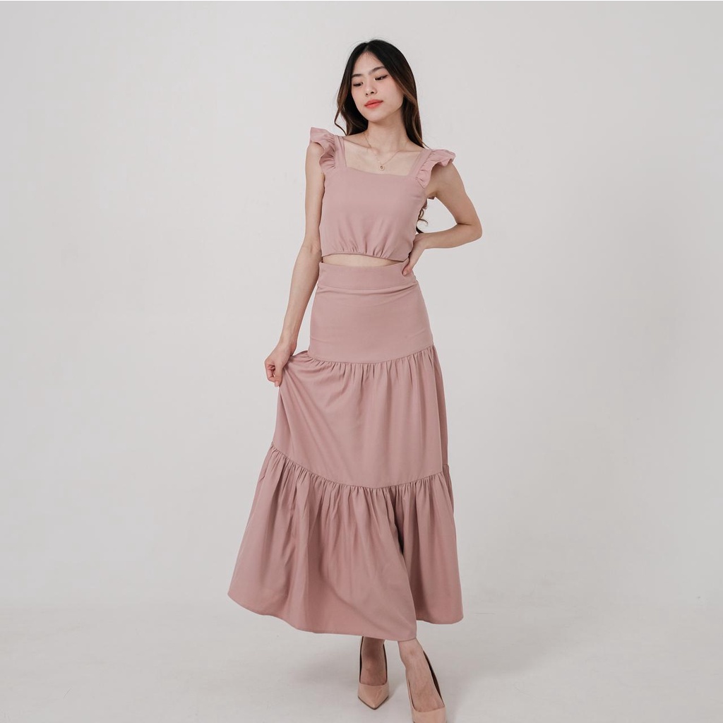 Meadow Maxi Skirt —— Ocha Wear | Korean Long Maxi Skirt