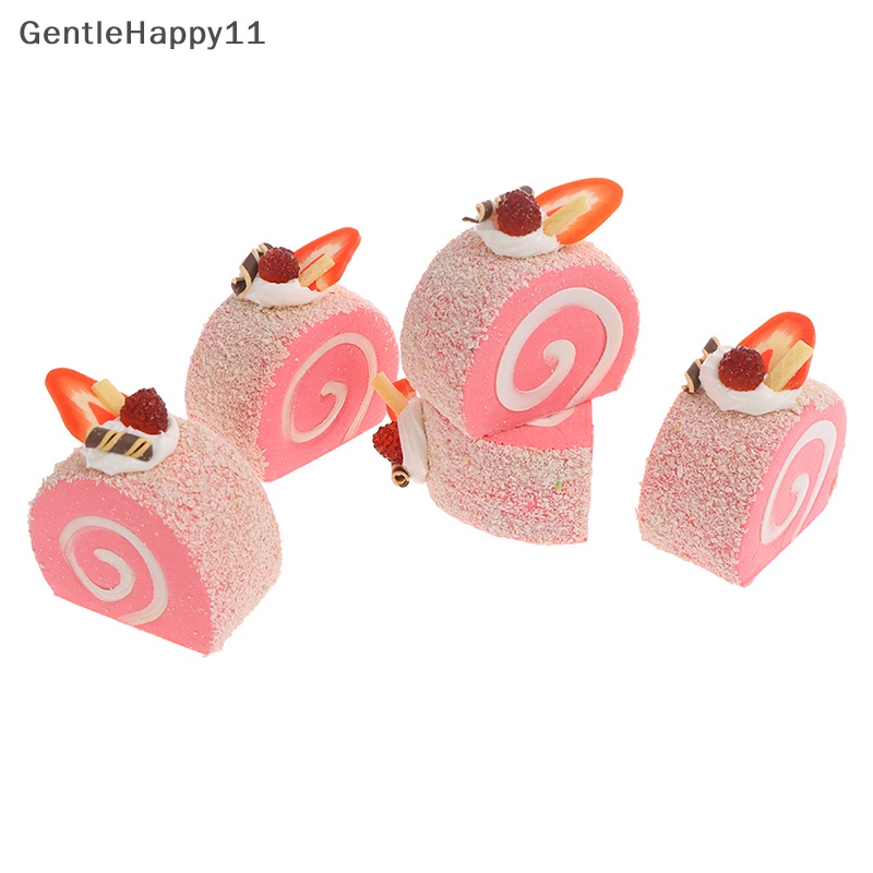 Gentlehappy Krim Simulasi Swiss Roll Kue Buah Artificial Manusia Hidup Palsu Miniatur Makanan id