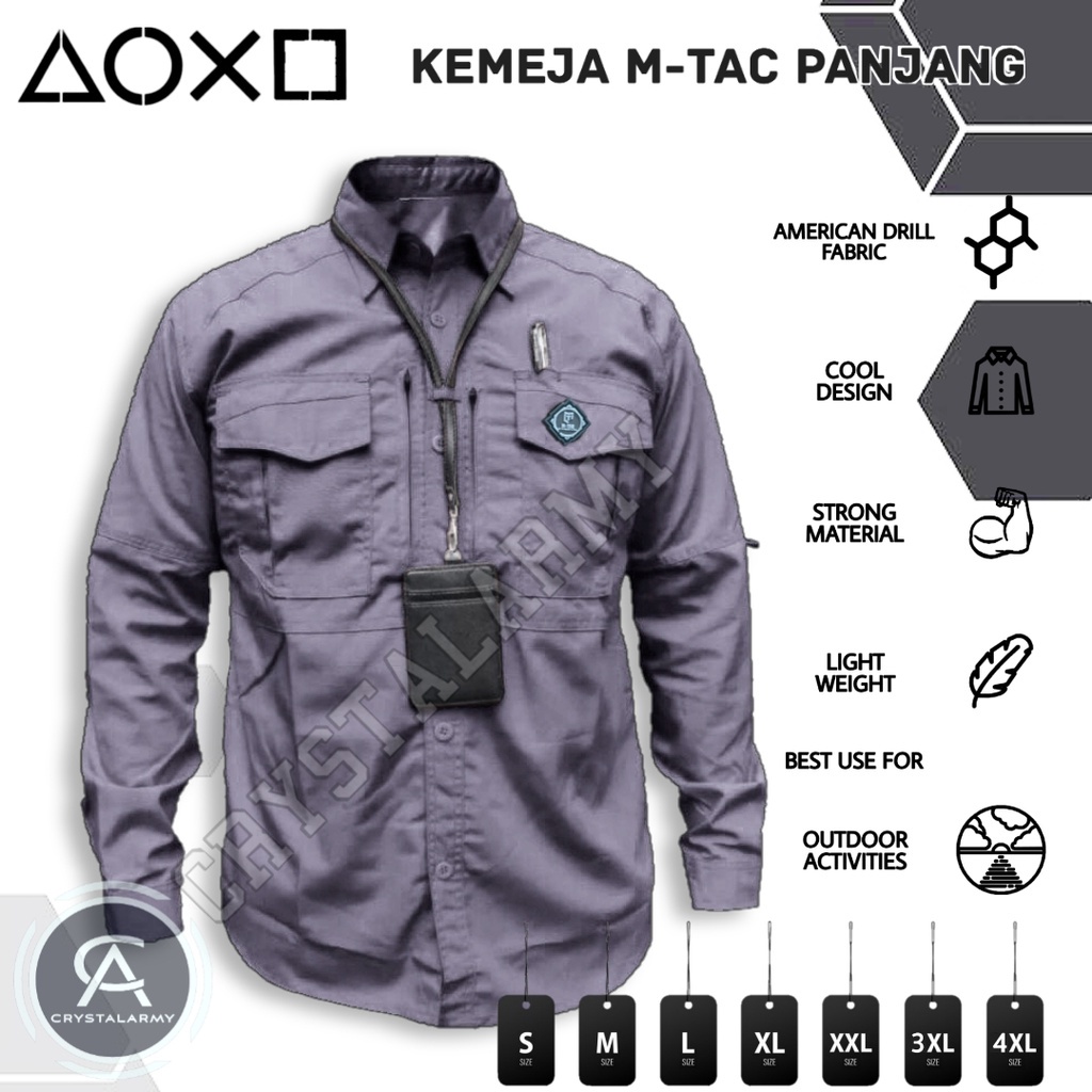 KEMEJA TACTICAL M TAC  LENGAN PANJANG PRIA/ KEMKO TACTICAL OUTDOOR/KEMEJA KERJA LAPANGAN