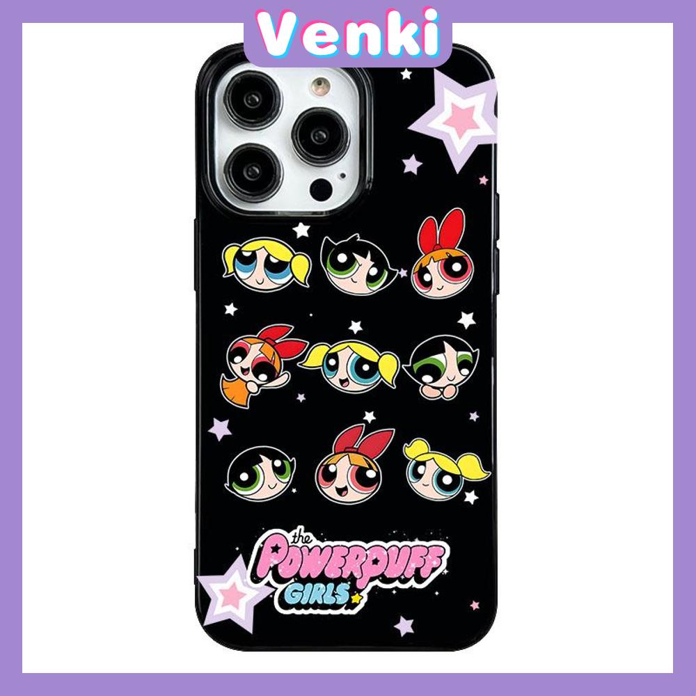 VENKI - For iPhone 11 iPhone Case Black Glossy TPU Soft Case Shockproof Protection Camera Cute Cartoon Character Avatar Compatible with iPhone 14 13 Pro max 12 Pro Max xr xs max 7