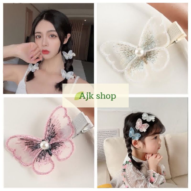 Jepitan ButterFly Wanita Hiasan KupuKupu Aksesoris Jepit Rambut Fashion Korea
