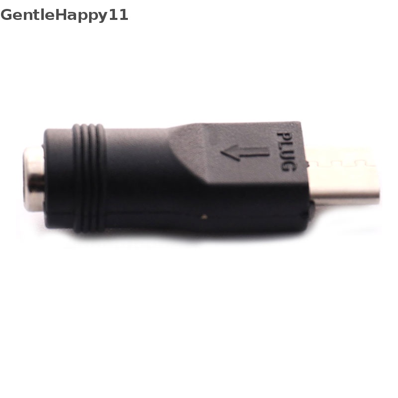 Gentlehappy Konverter Adaptor Listrik DC 5.5x2.1mm Female Jack to USB Tipe C Male Connector id