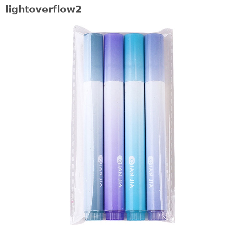 [lightoverflow2] 4pcs/set Cute Gradual Highs Student Colorful Highs NoteTextbook Spidol Pulpen Alat Tulis Perlengkapan Kantor [ID]