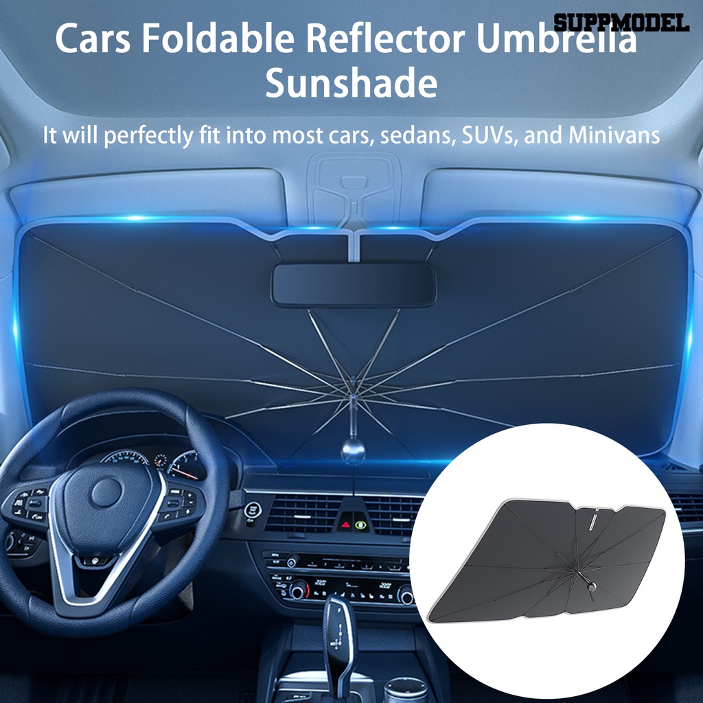 [SM Otomatis] Payung Kaca Depan Gagang Bulat 10iga Rangka Kokoh Menjaga Kendaraan Anda Tetap Keren Mobil Lipat Reflektor Umbrella Kerai Auto Shading Aksesoris